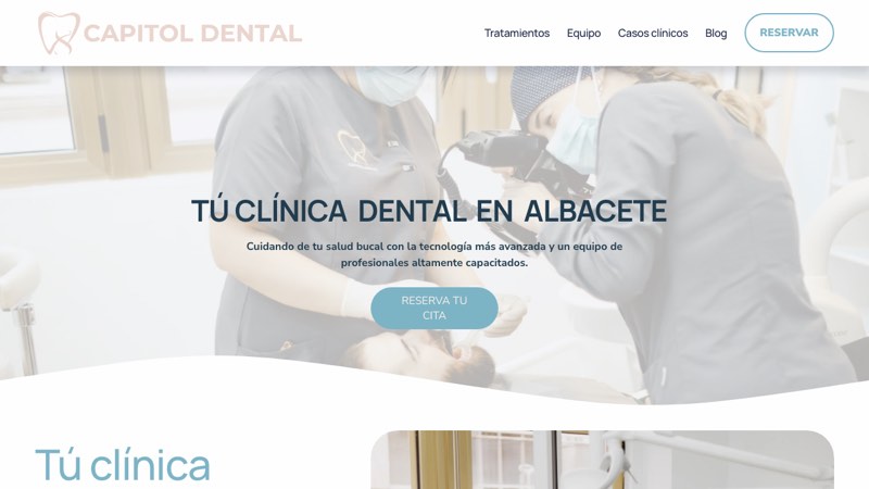 Captura de la web de Clínica Dental Capitol