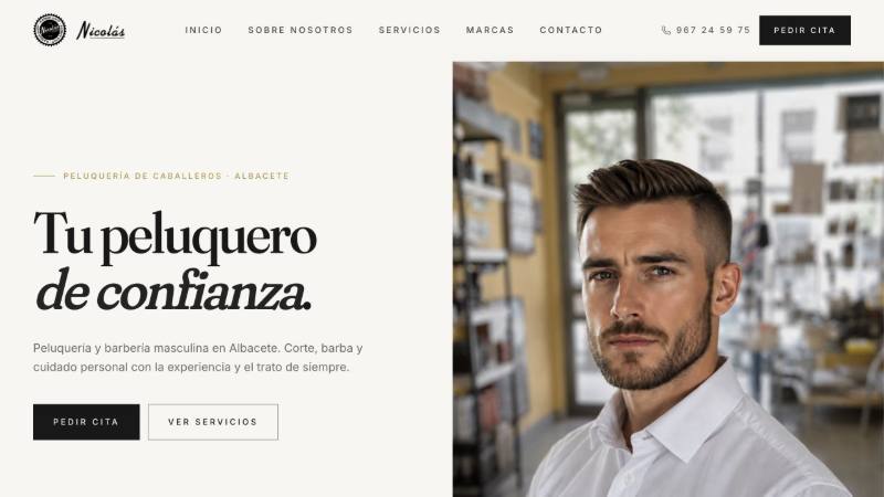 Captura de la web de Nicolás Peluquero